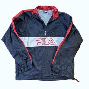 Vintage Fila Anorak Colorblock Pullover Windbreaker Jacket Large 90s Y2K
